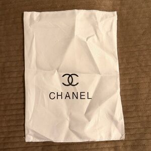 Chanel White Black Dust Bag